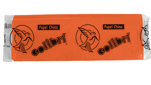 PAPEL CHINA 50X75 MANDARINA 100H COLIBRI