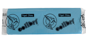 PAPEL CHINA 50X75 AZUL CLAR.100H COLIBRI