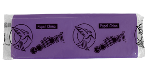PAPEL CHINA 50X75 MORADO    100H COLIBRI