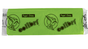 PAPEL CHINA 50X75 VERDE BAJ.100H COLIBRI