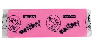 PAPEL CHINA 50X75 ROSA      100H COLIBRI