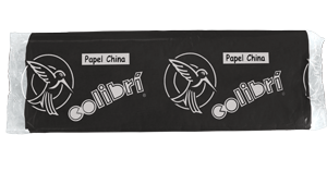 PAPEL CHINA 50X75 NEGRO     100H COLIBRI