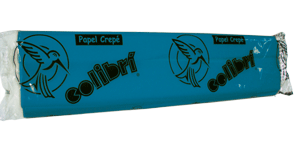 PAPEL CREPE AZUL TURQUEZA   C/10 COLIBRI