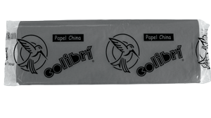 PAPEL CHINA 50X75 GRIS RATA 100H COLIBRI