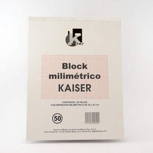 BLOCK MILIMETRICO CARTA  50H B50  KAISER