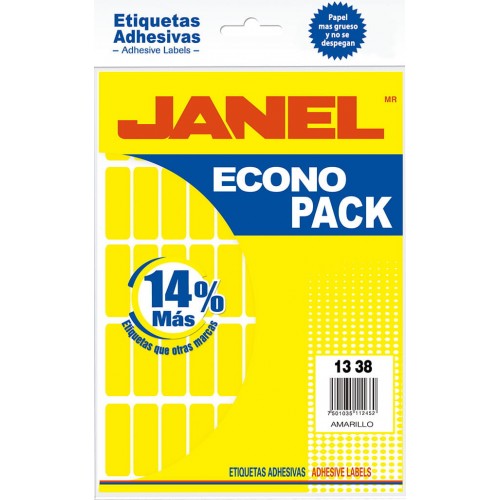 ETIQUETA ADHES. 13X38 AMAR.ECONO P.JANEL