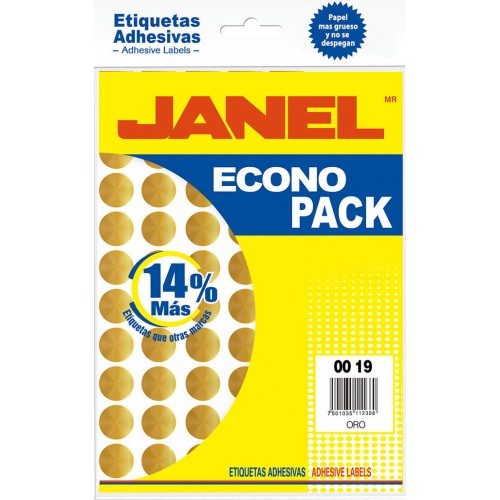 ETIQUETA ADHES. 00X19 ORO  ECONO.P.JANEL