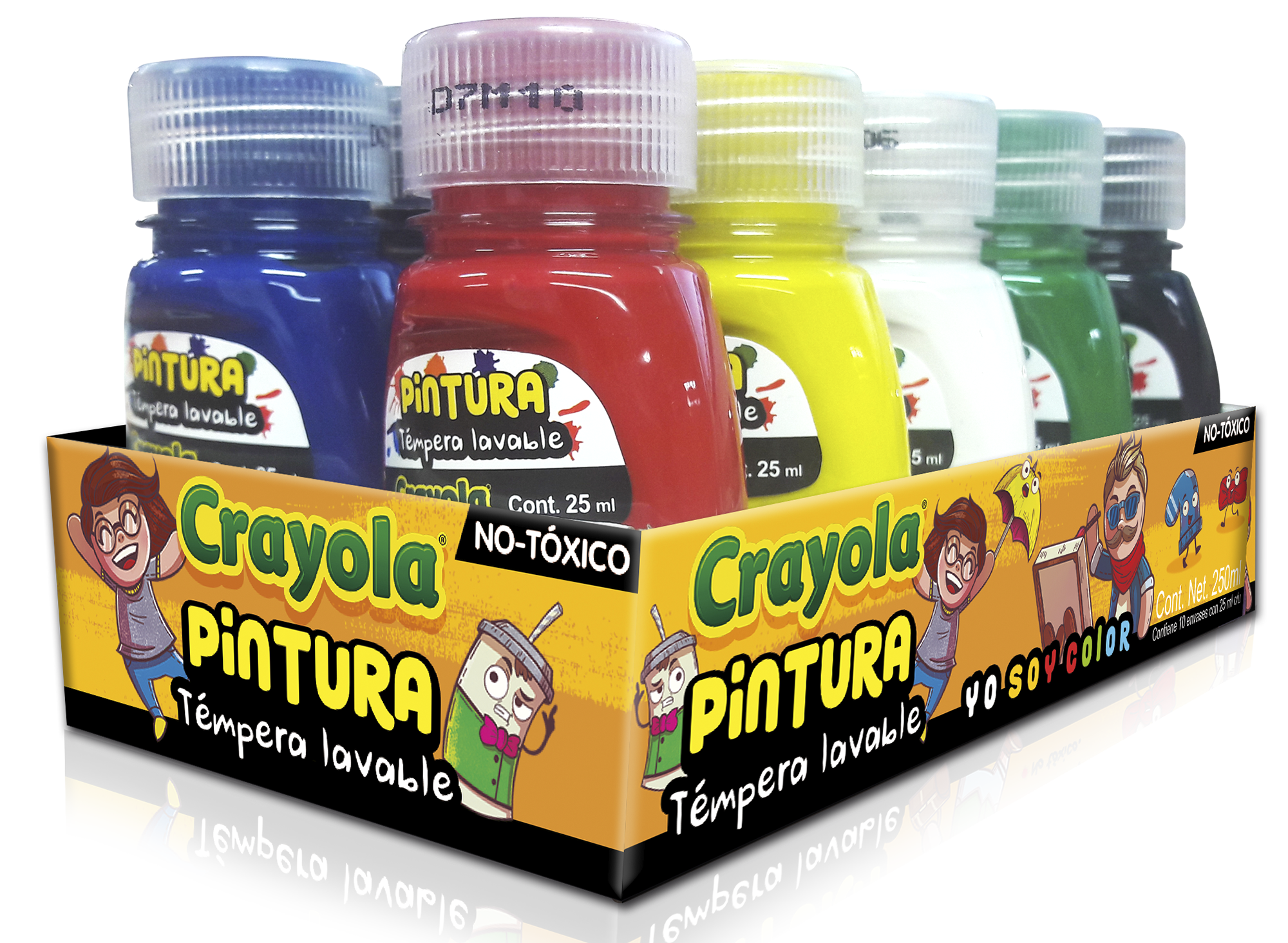 PINTURA CARTEL  25ML SURT.C/10   CRAYOLA