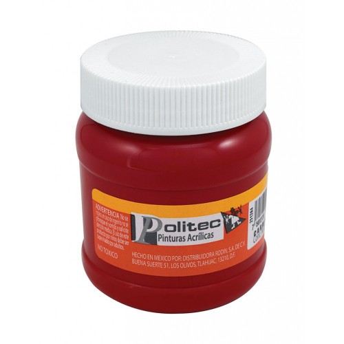 PINTURA ACRILICA 250ML CARMIN    POLITEC