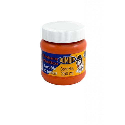 PINTURA VINILICA 250ML NARANJA    BONBIN