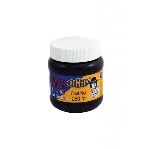 PINTURA VINILICA 250ML NEGRO      BONBIN