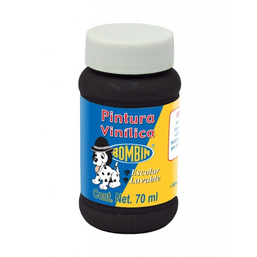 PINTURA VINILICA  70ML NEGRO      BONBIN