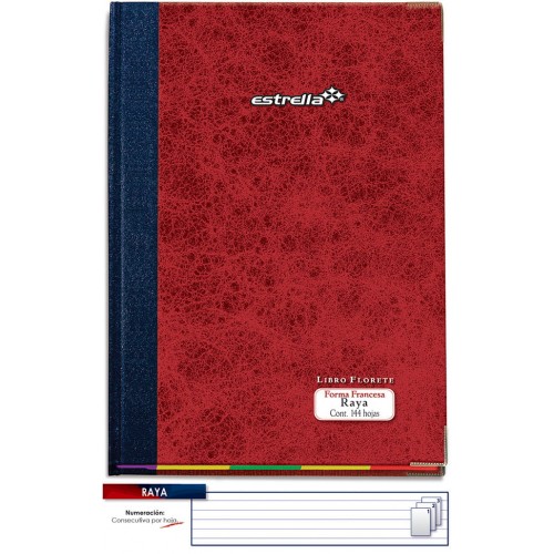 LIBRO FLORETE RAYAS FF     144H ESTRELLA