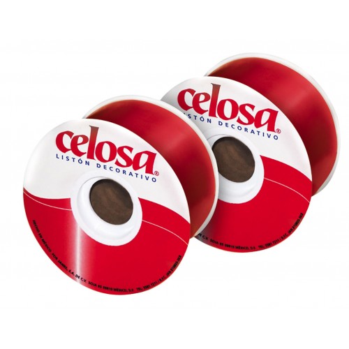 CINTA P/MOÑO #9 LISO 50M ROJO     CELOSA