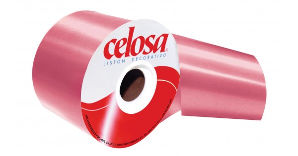 CINTA P/MOÑO #9 LISO 50M ROSA MEX.CELOSA