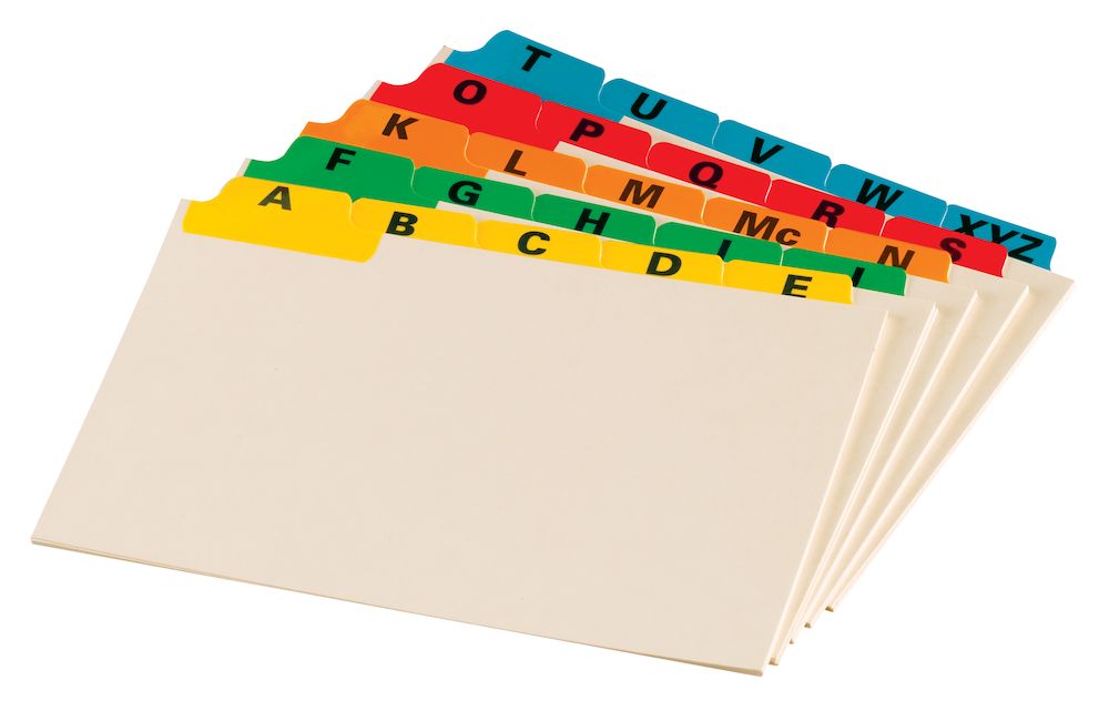SEPARADOR 4X6 OXFORD ALFABETICO A-Z      036351 04635 P/TARJE