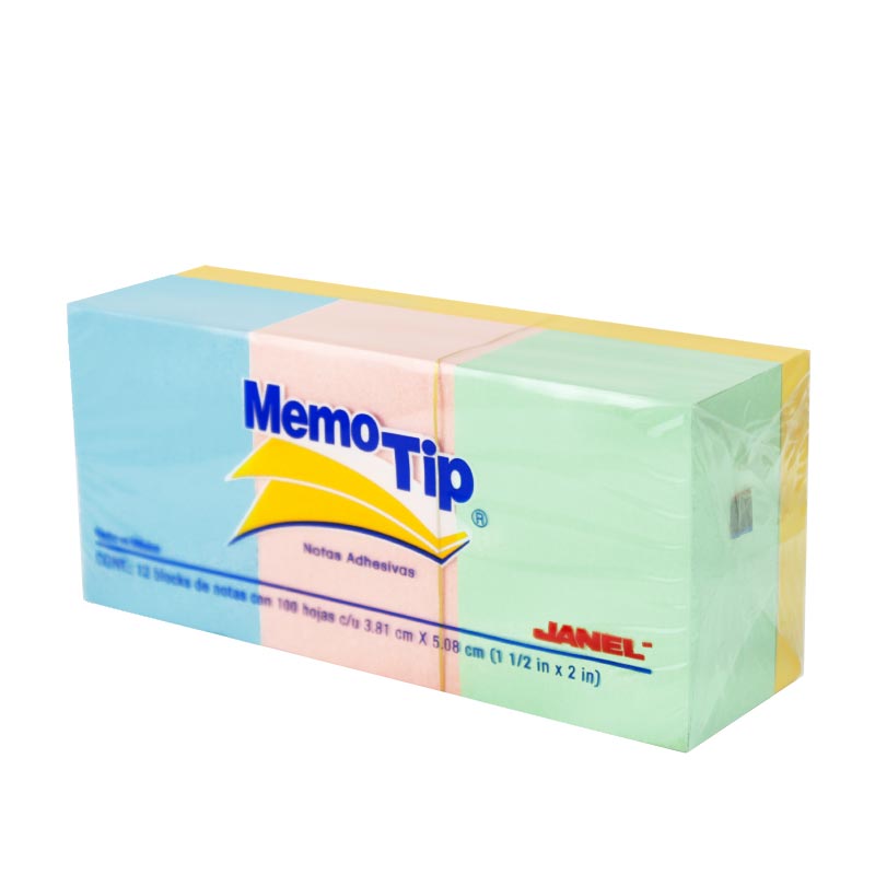 BLOCK POST-IT 656 1.5X2 PAST. C/12 JANEL
