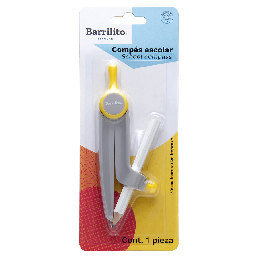 COMPAS ESCOLAR P/LAPIZ MOD.100 BARRILITO