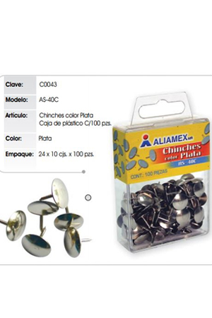 CHINCHETA PLATA         C/100    ALIAMEX