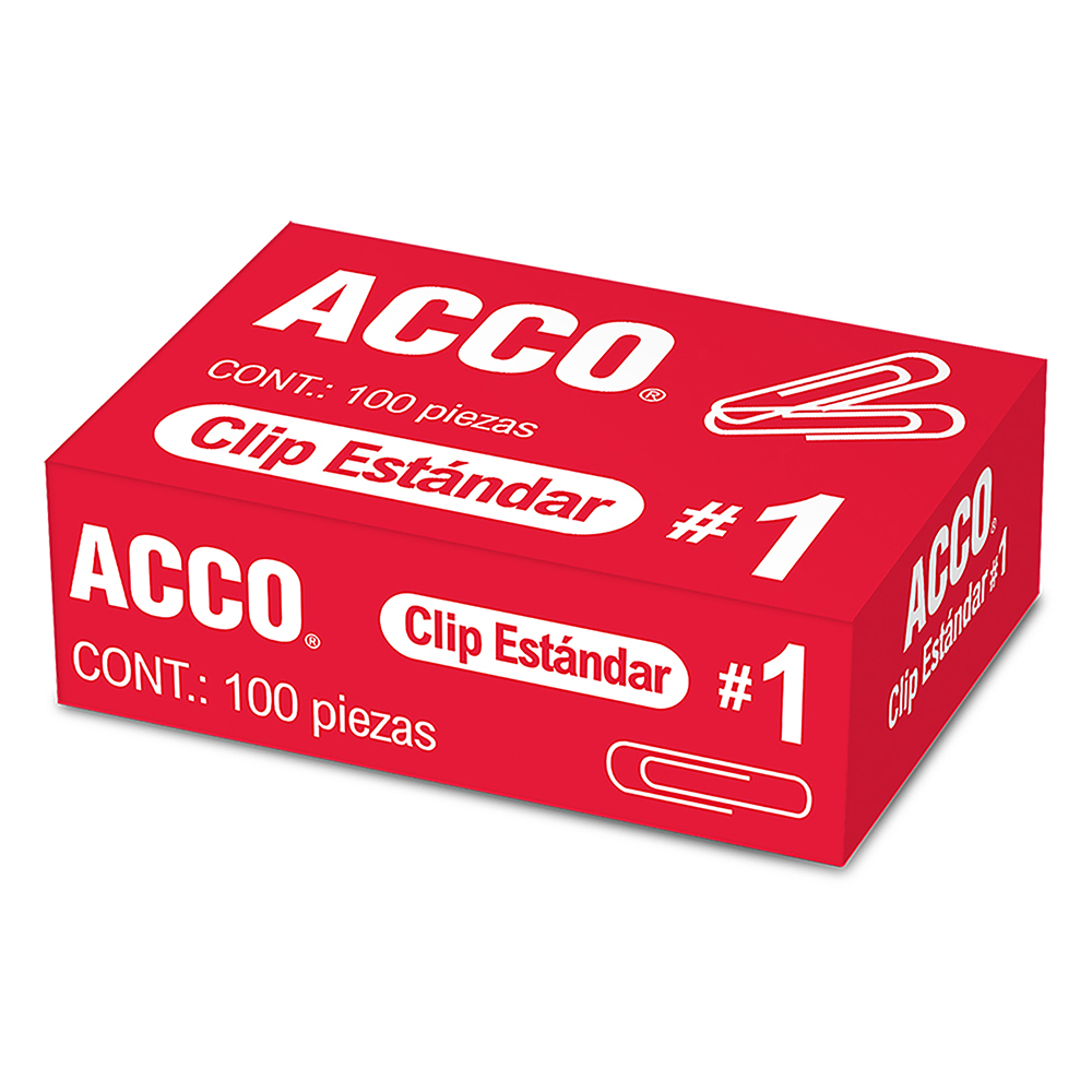 CLIP STANDAR INOXIDABLE   #1 C/100  ACCO