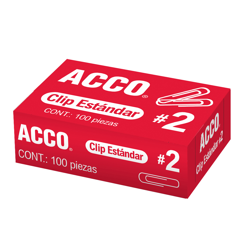 CLIP STANDAR INOXIDABLE   #2 C/100  ACCO 016605 006156 P1660