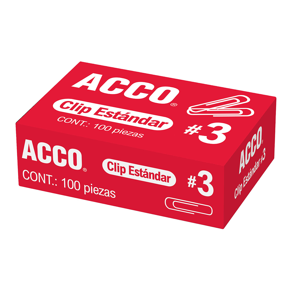 CLIP STANDAR INOXIDABLE   #3 C/100  ACCO