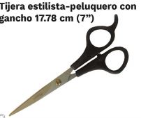 TIJERA BARRILITO P/PELUQ.C/GANCHO  118-7
