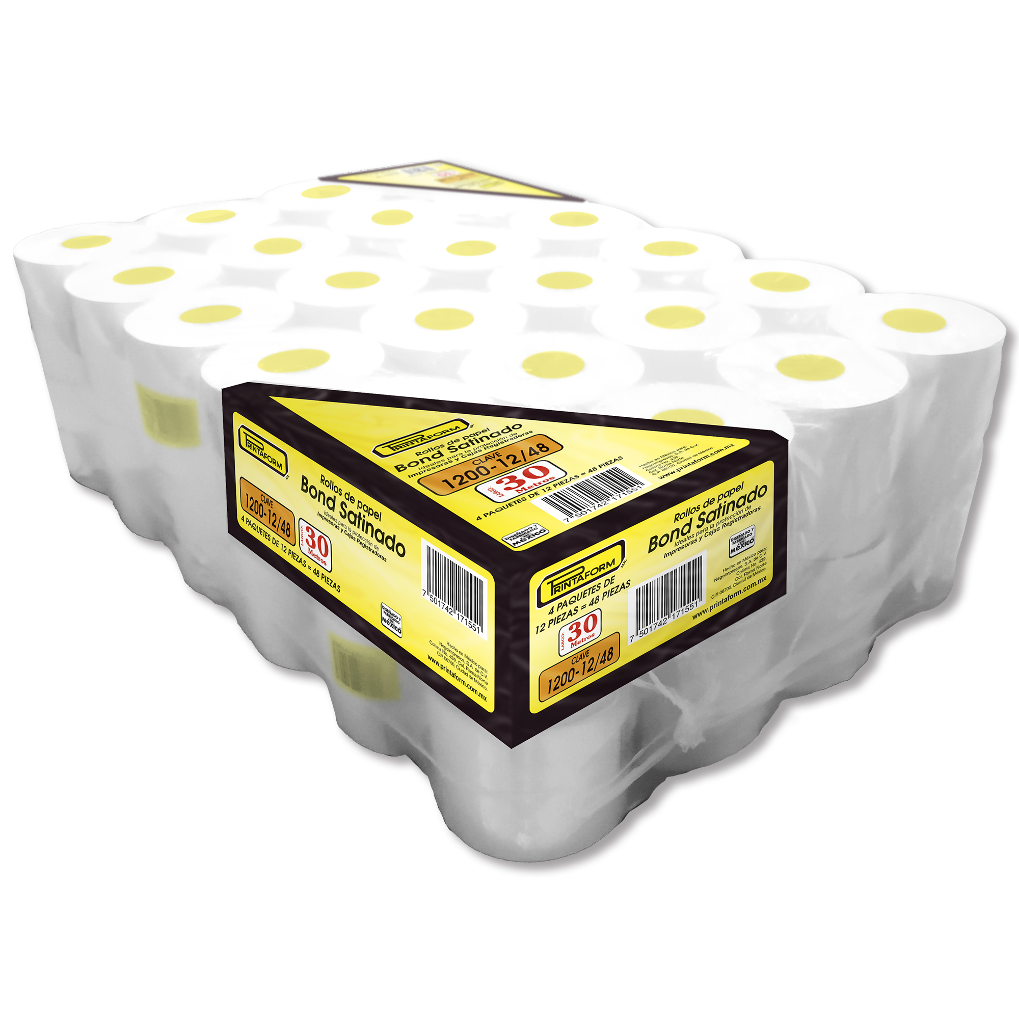 ROLLO P/REGISTRADORA 45MMX75MM      PRIN 171070 1200 PRINTAFO