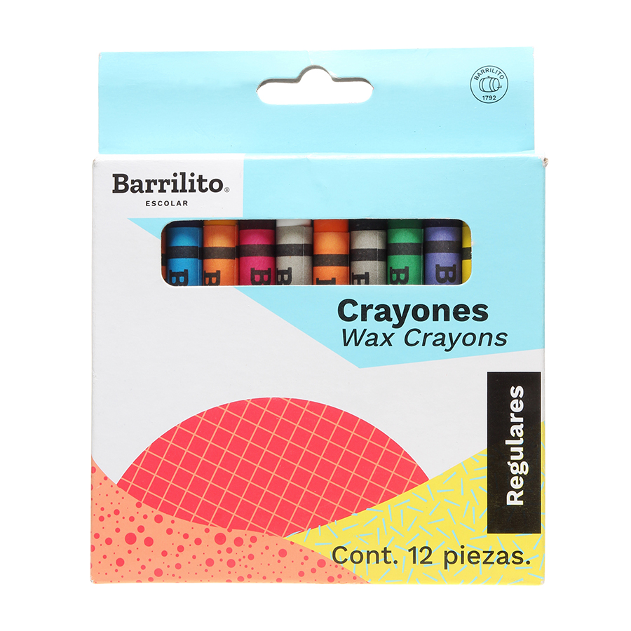 CRAYON STD C/12 COLORES 12R    BARRILITO 924036        PRODUC