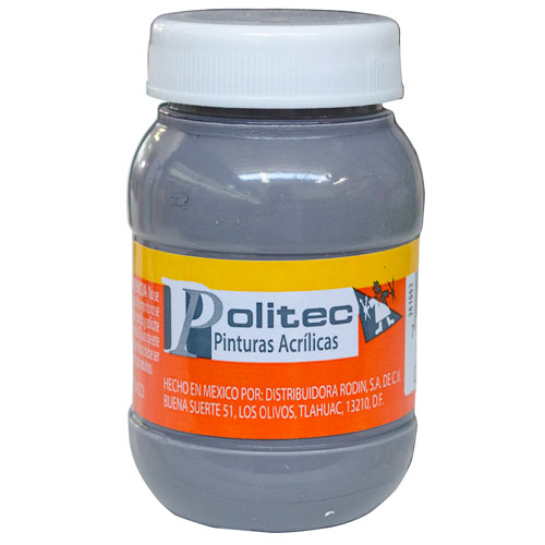 PINTURA ACRILICA 100ML GRIS   C/06 POLIT