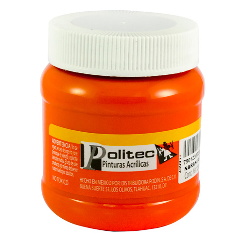 PINTURA ACRILICA 250ML NARANJA   POLITEC
