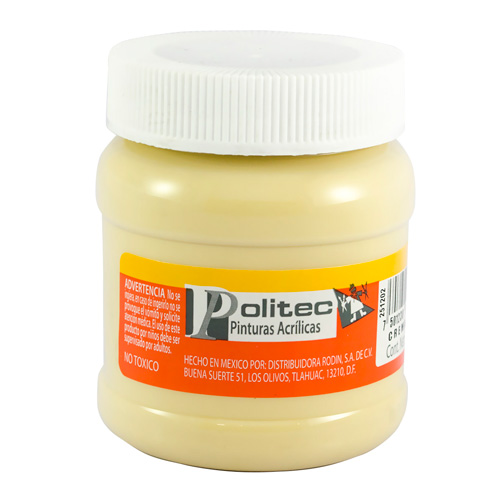 PINTURA ACRILICA 250ML CREMA     POLITEC