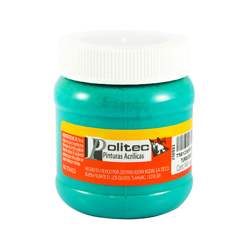 PINTURA ACRILICA 250ML TURQUESA  POLITEC