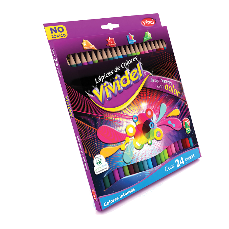 LAPIZ DE COLOR C/24 LARGOS VIVIDEL DIXON