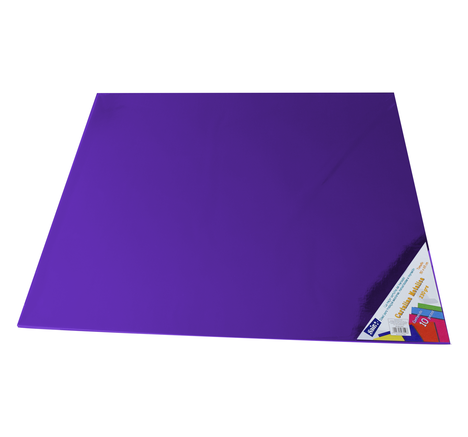 CARTULINA MET.50X65CM C/10 MORADO