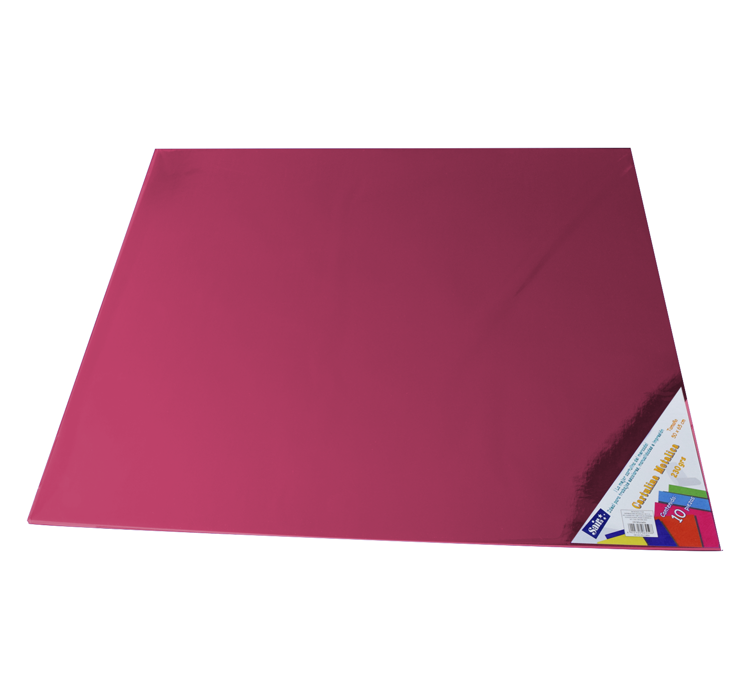 CARTULINA MET.50X65CM C/10 FUCSIA