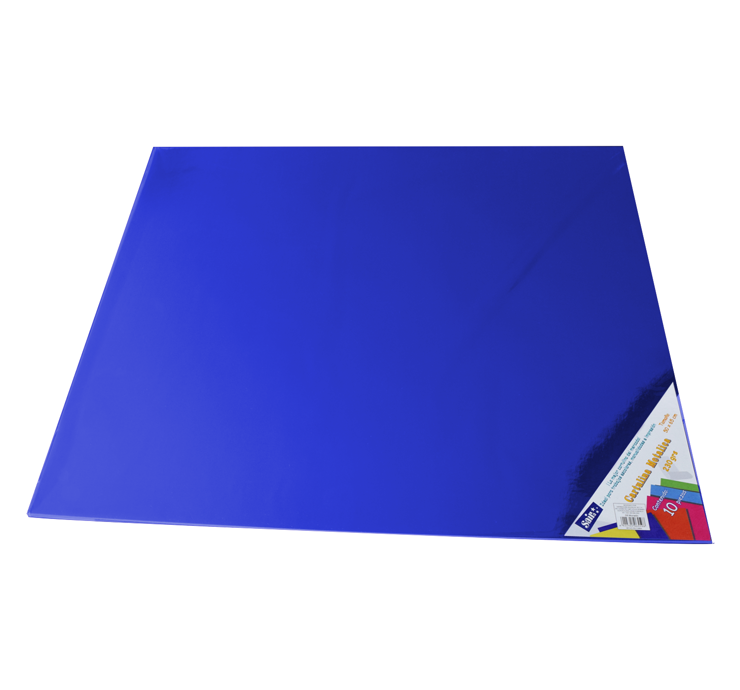 CARTULINA MET.50X65CM C/10 AZL REY