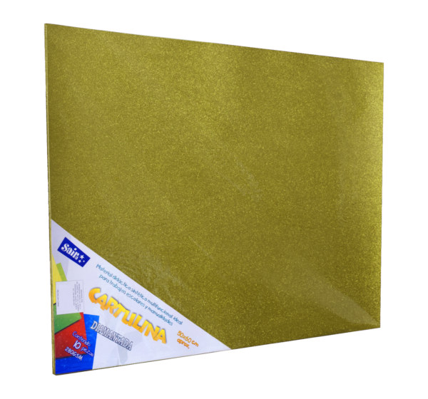 Z CARTULINA C/DIAMAN.50X60 C/10 ORO  SAI 060048 280GR