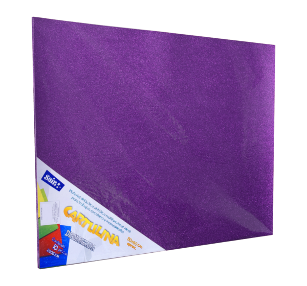 CARTULINA C/DIAMAN.50X60 C/10 MDO  SAIRA 060079 280GR MORADO