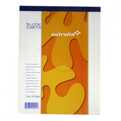 BLOCK CARTA CUADRO 5  100H 3PERF.ESTRELL