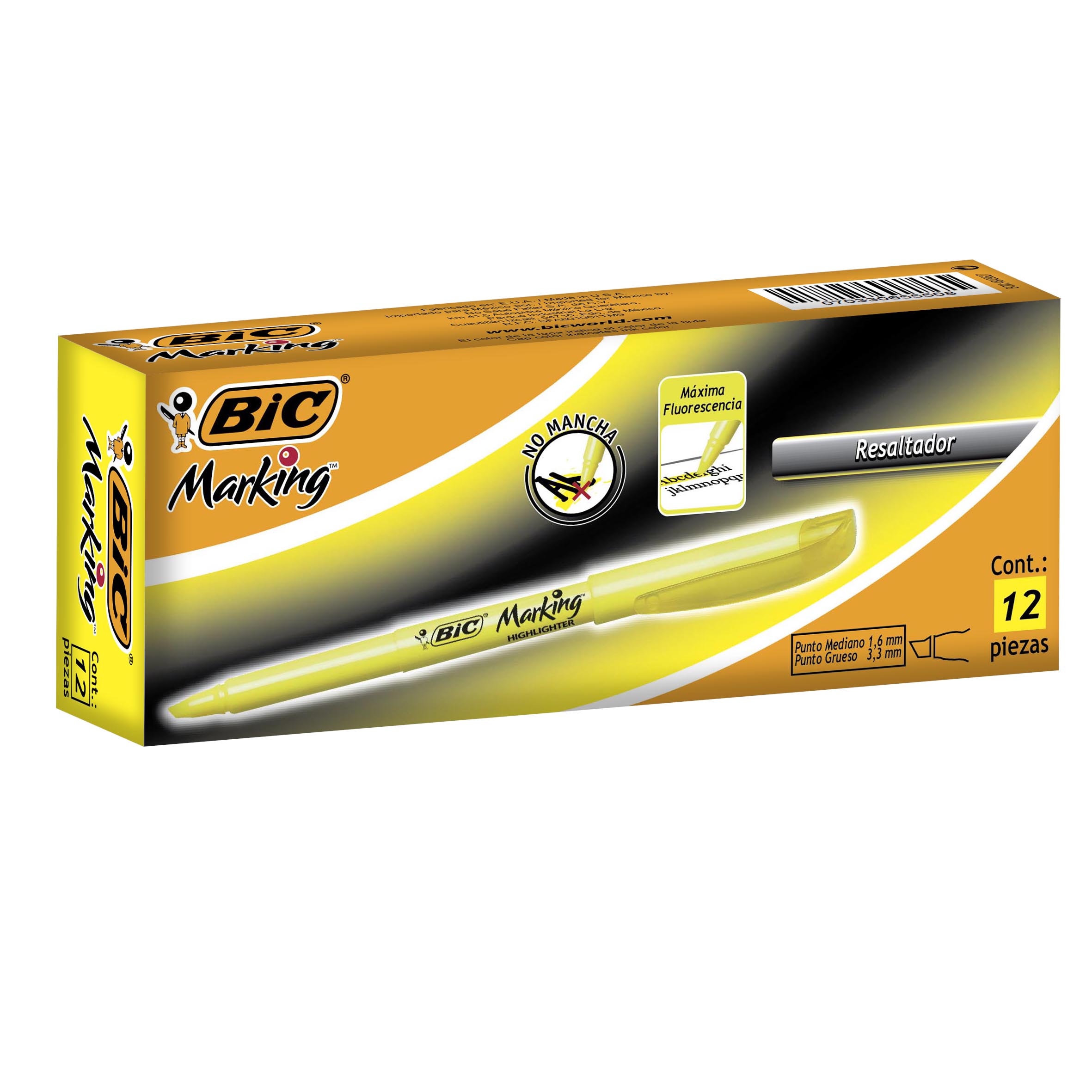 MARCATEXTO MARKING FINO AMARILLO     BIC