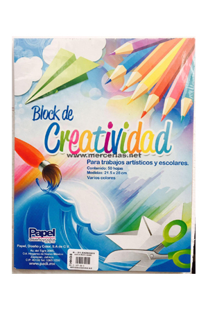 BLOCK CARTA CREATIVIDAD BOND 50H    PADI 009779