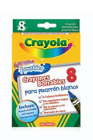 CRAYON P/PIZARRON BLANCO    C/08 CRAYOLA