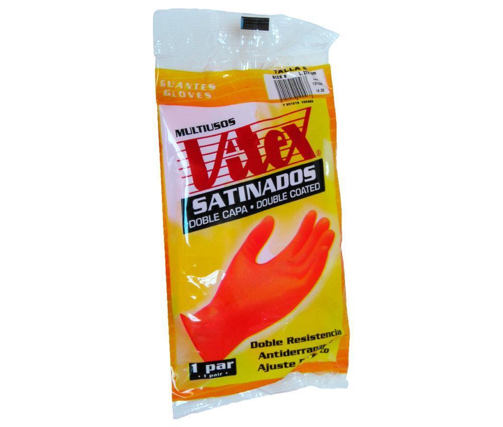 GUANTES DOMESTICOS ROJOS   # 8     VITEX 155581 155314 106040