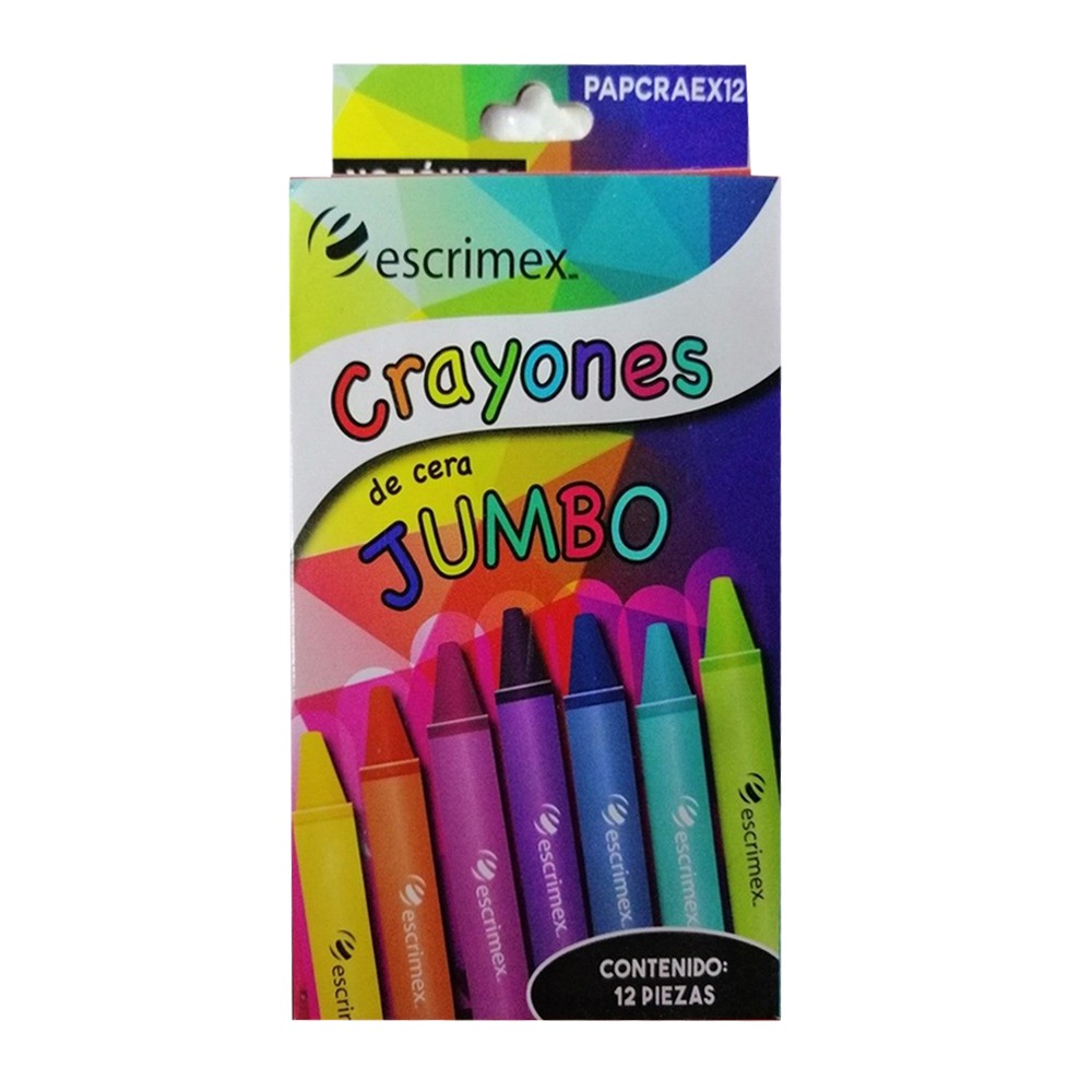 CRAYON JUMBO C/12 COLORES       ESCRIMEX
