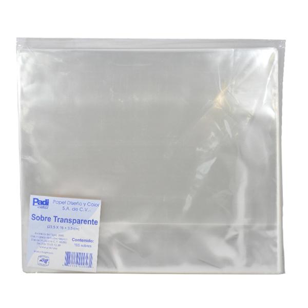 Z SOBRES TRANSPAR. 23.5X10.3  C/100   PA 000554 HORIZONTAL