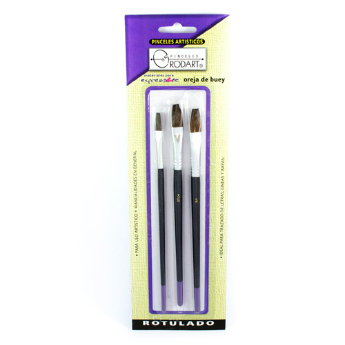 PINCEL DE MADERA PLANO C/03   VTA RODART