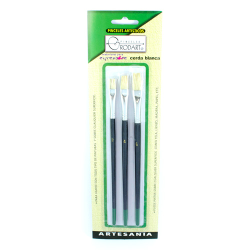 PINCEL DE MADERA PLANO C/03   VDE RODART
