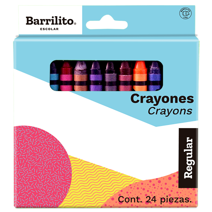 CRAYON STD C/24 COLORES BARRILITO