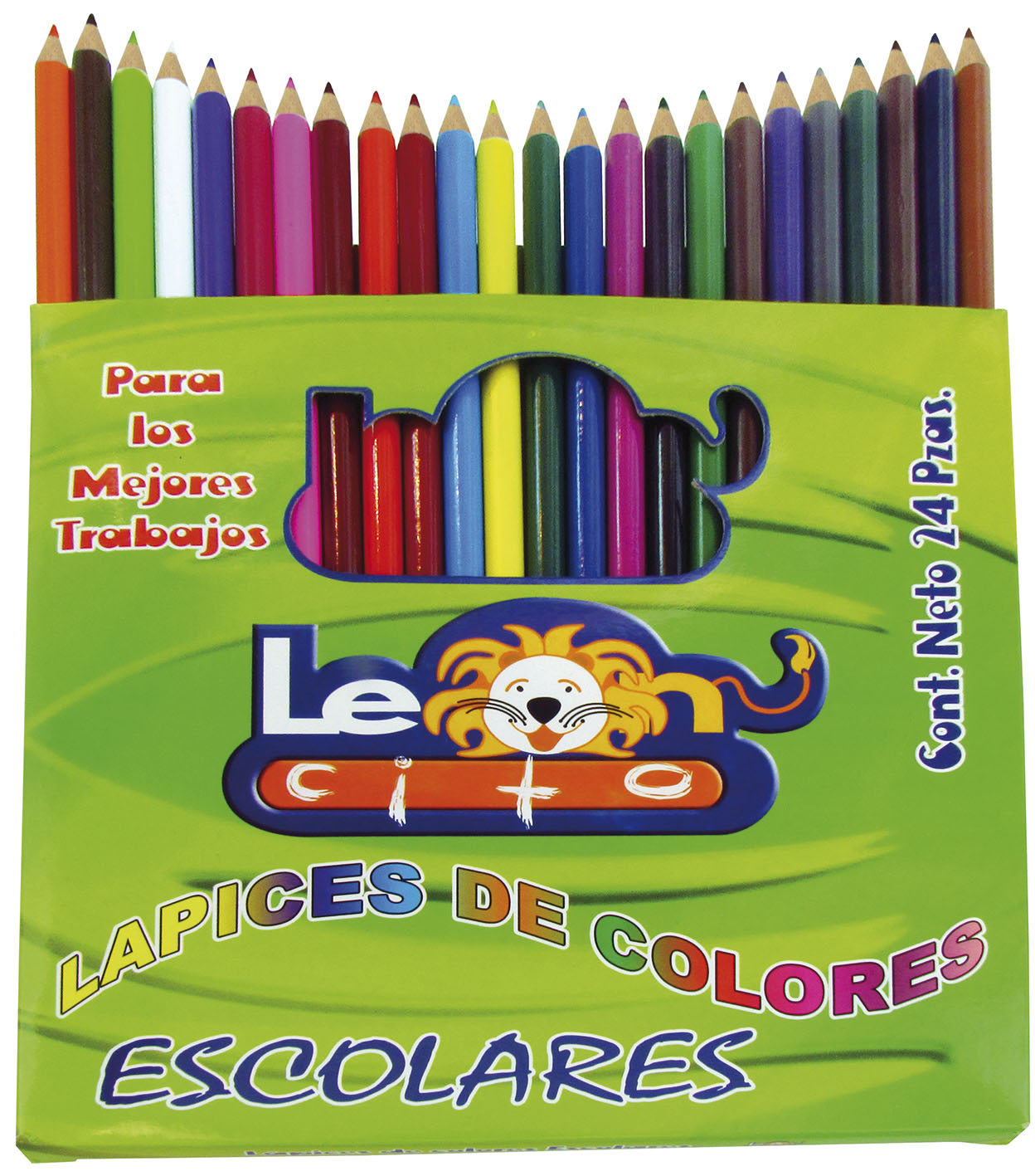 LAPIZ DE COLOR C/24 LARGOS  ESC.LEONCITO